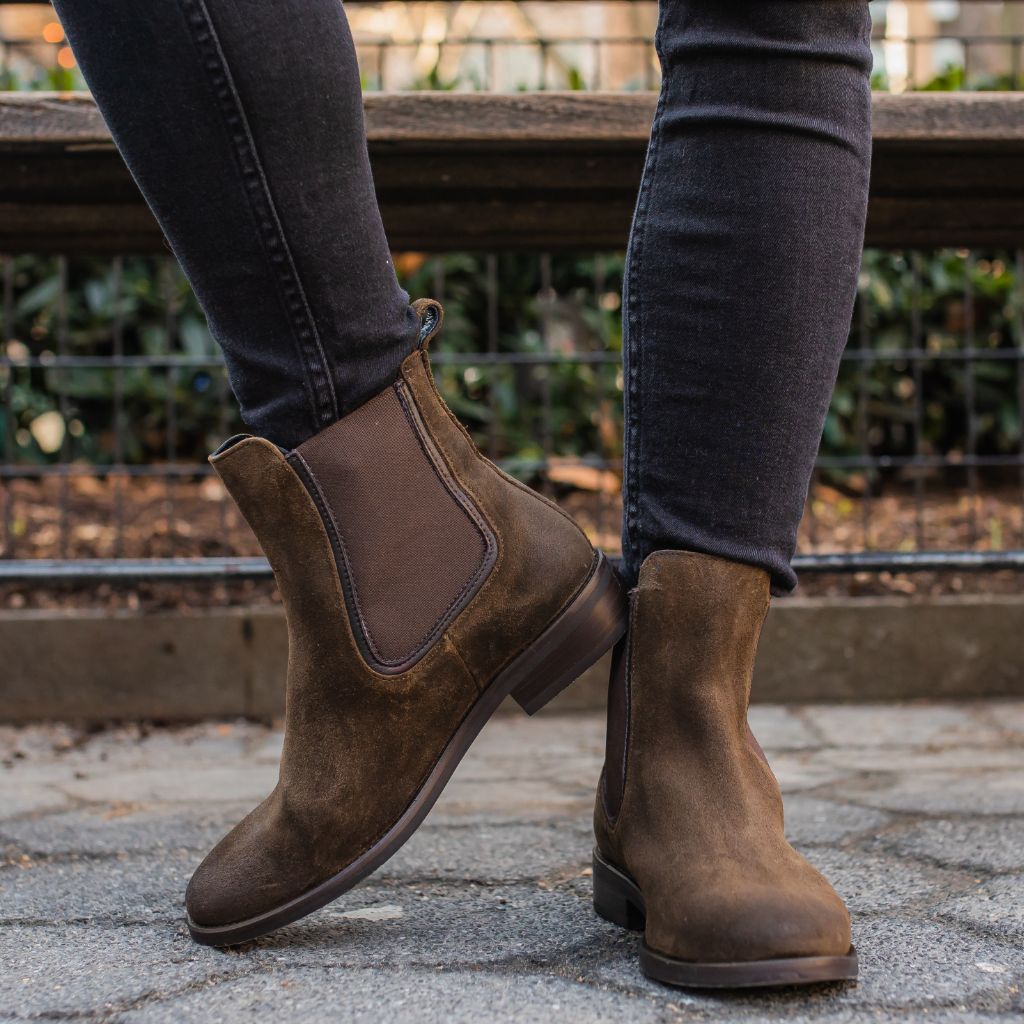 Women | Duchess | Dark Olive Suede