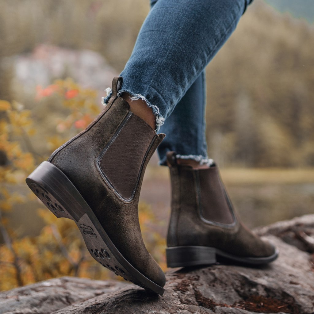 Women | Duchess | Dark Olive Suede
