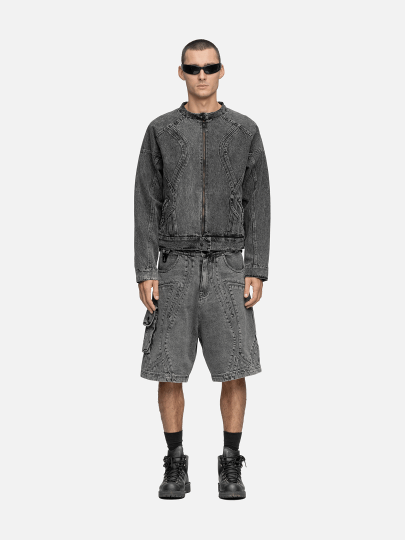 DENIM BIKER JACKET NOISE