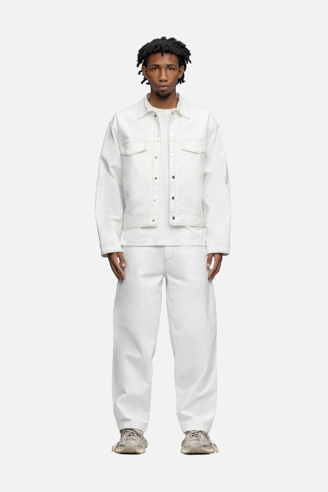 LINED CANVAS JACKET WHITE