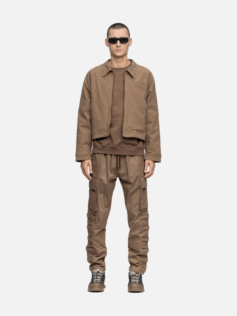 CANVAS JACKET WASHED BROWN