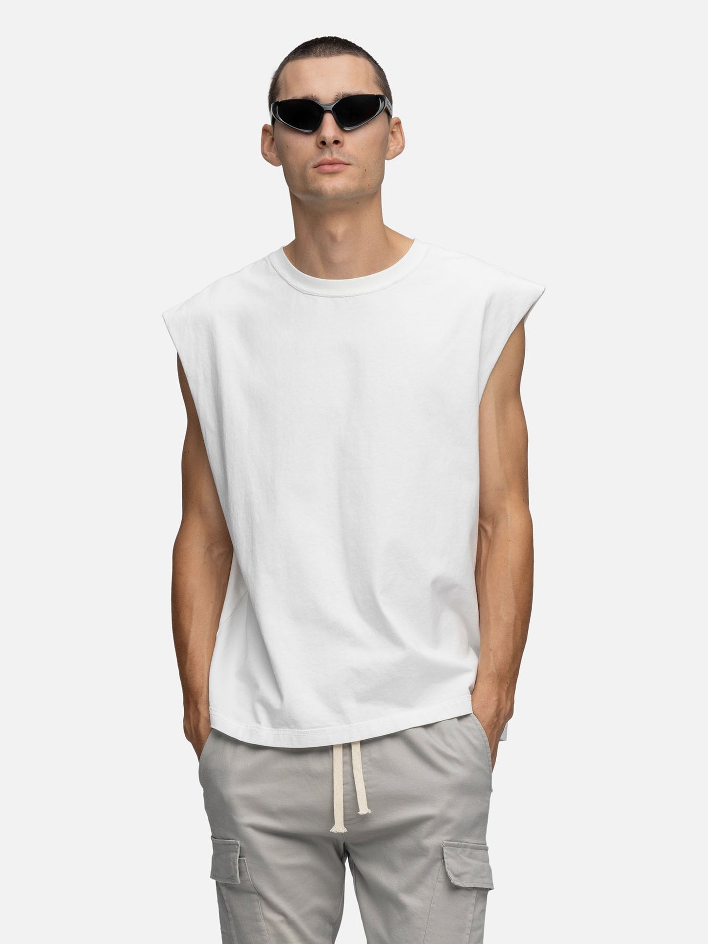 SLEEVELESS T-SHIRT WHITE