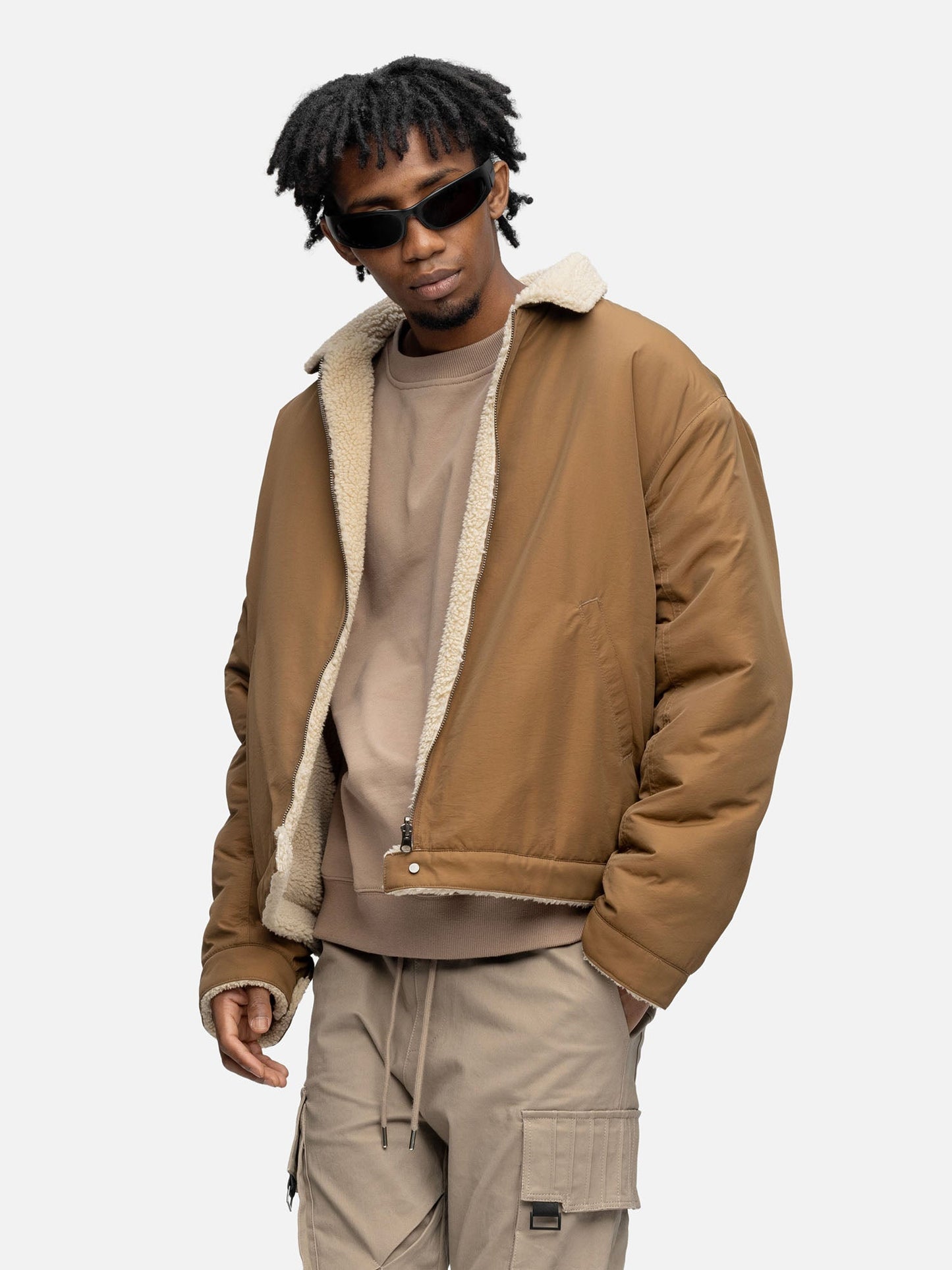 FLEECE JACKET BROWN