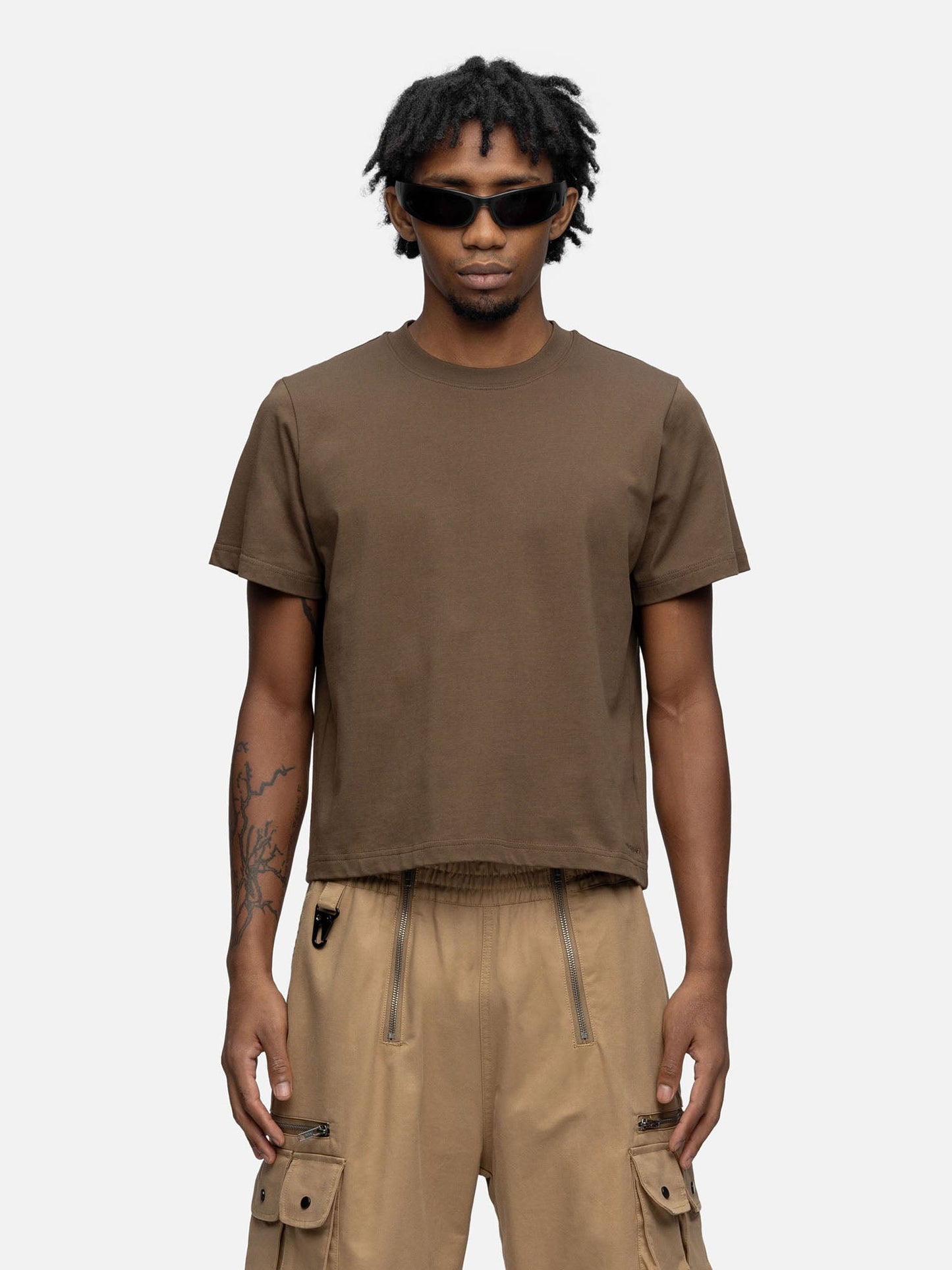 CROPPED T-SHIRT MOSS