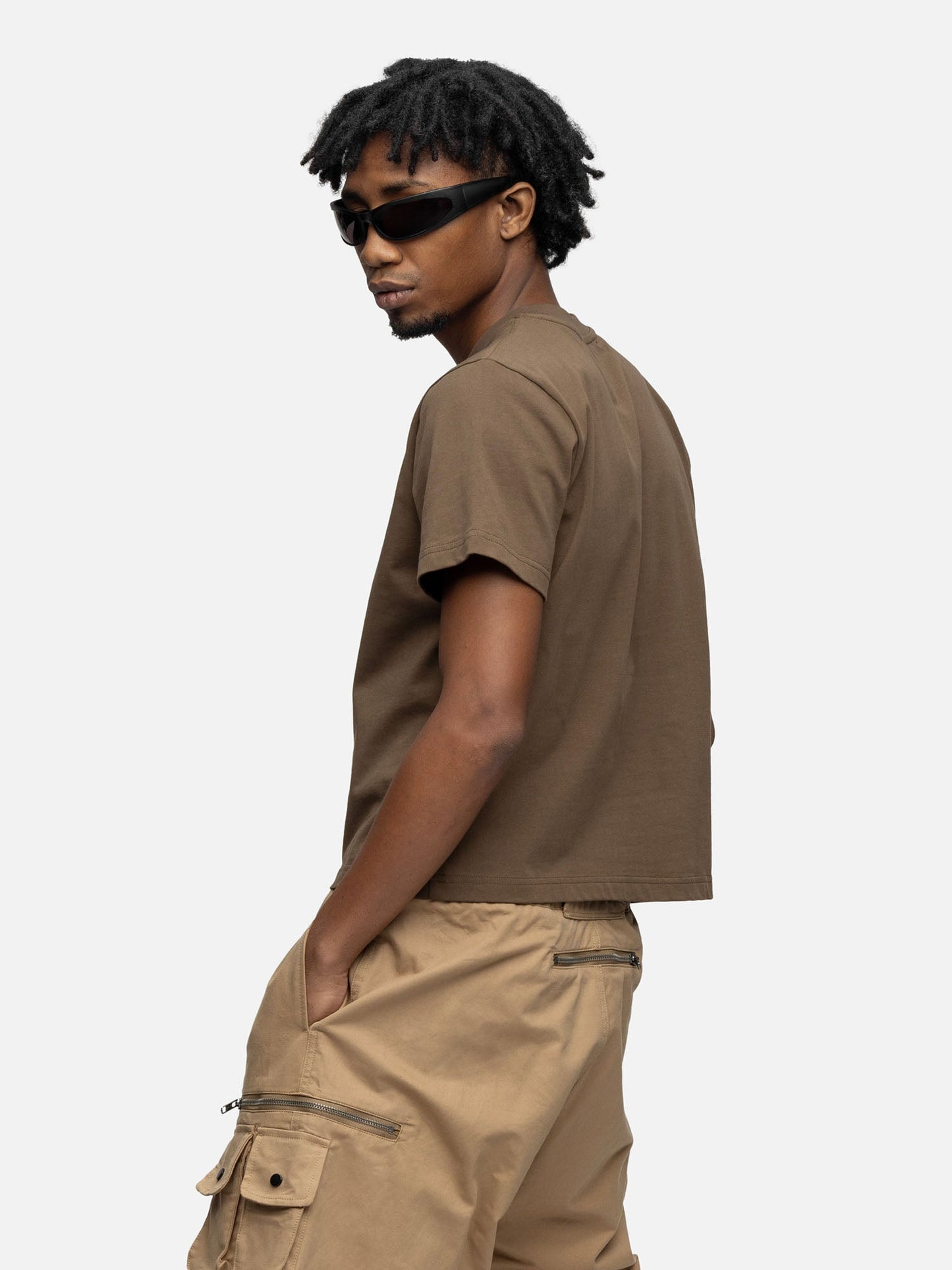 CROPPED T-SHIRT MOSS