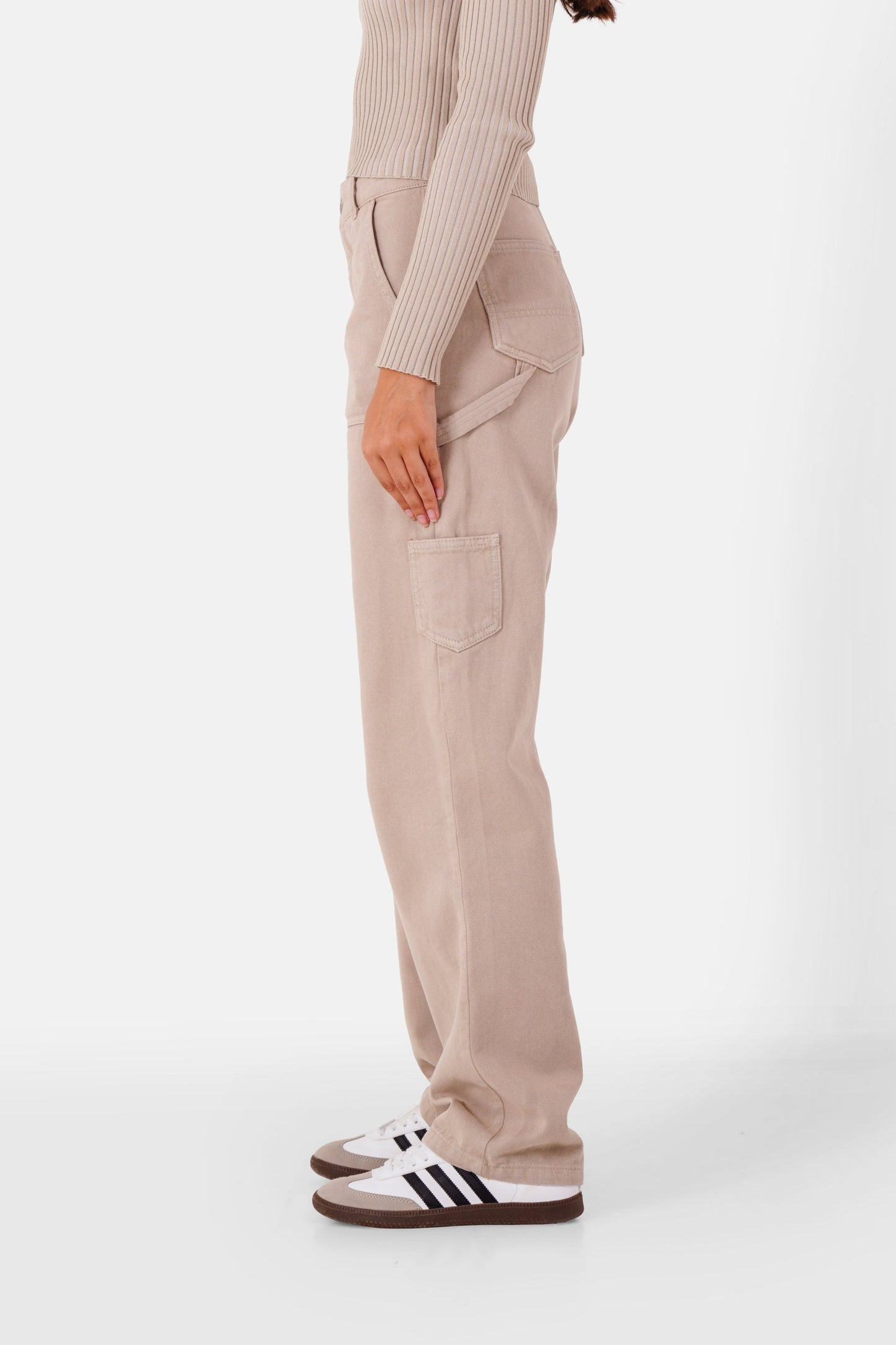 Carpenter pants with pockets Beige