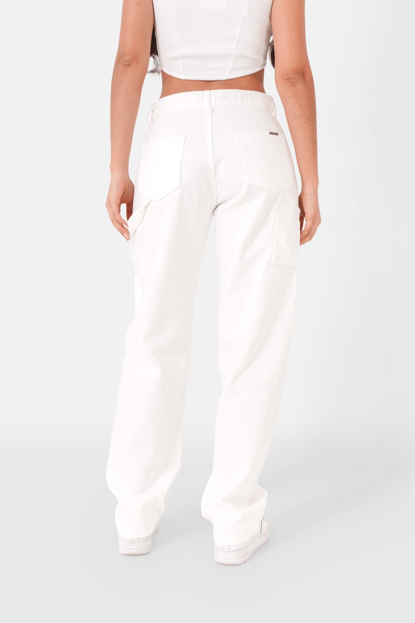 Carpenter pocket pants White
