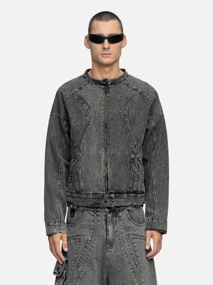 DENIM BIKER JACKET NOISE