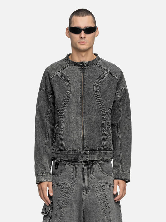 DENIM BIKER JACKET NOISE