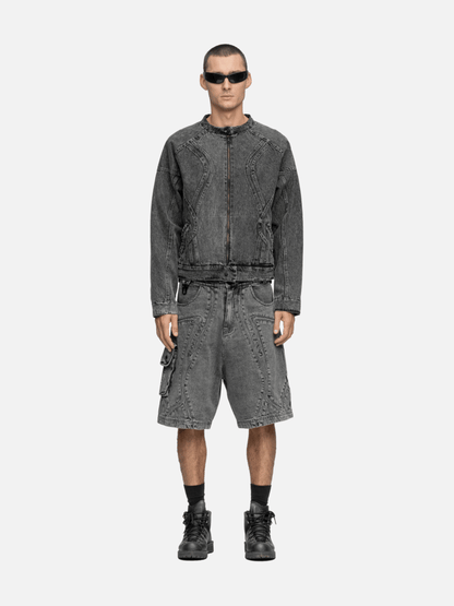 DENIM BIKER JACKET NOISE