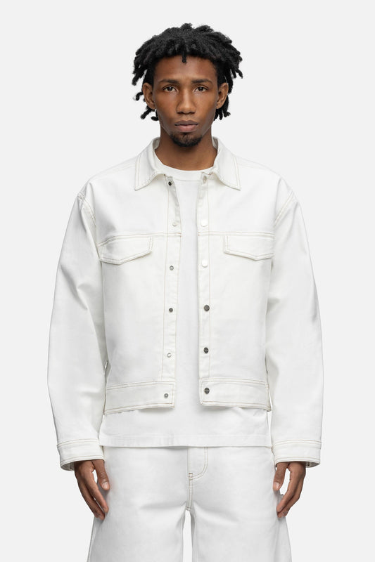 LINED CANVAS JACKET WHITE