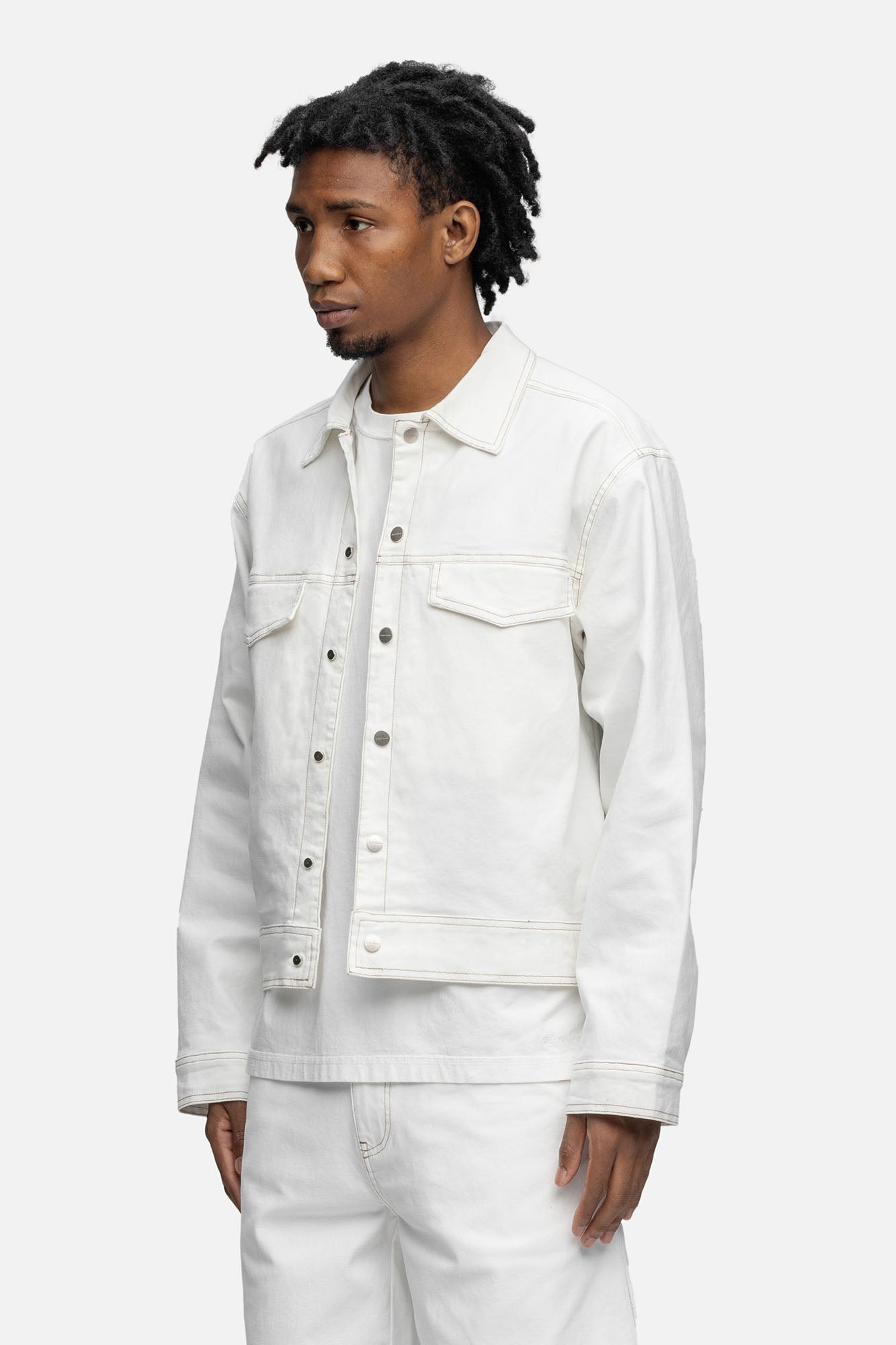 LINED CANVAS JACKET WHITE