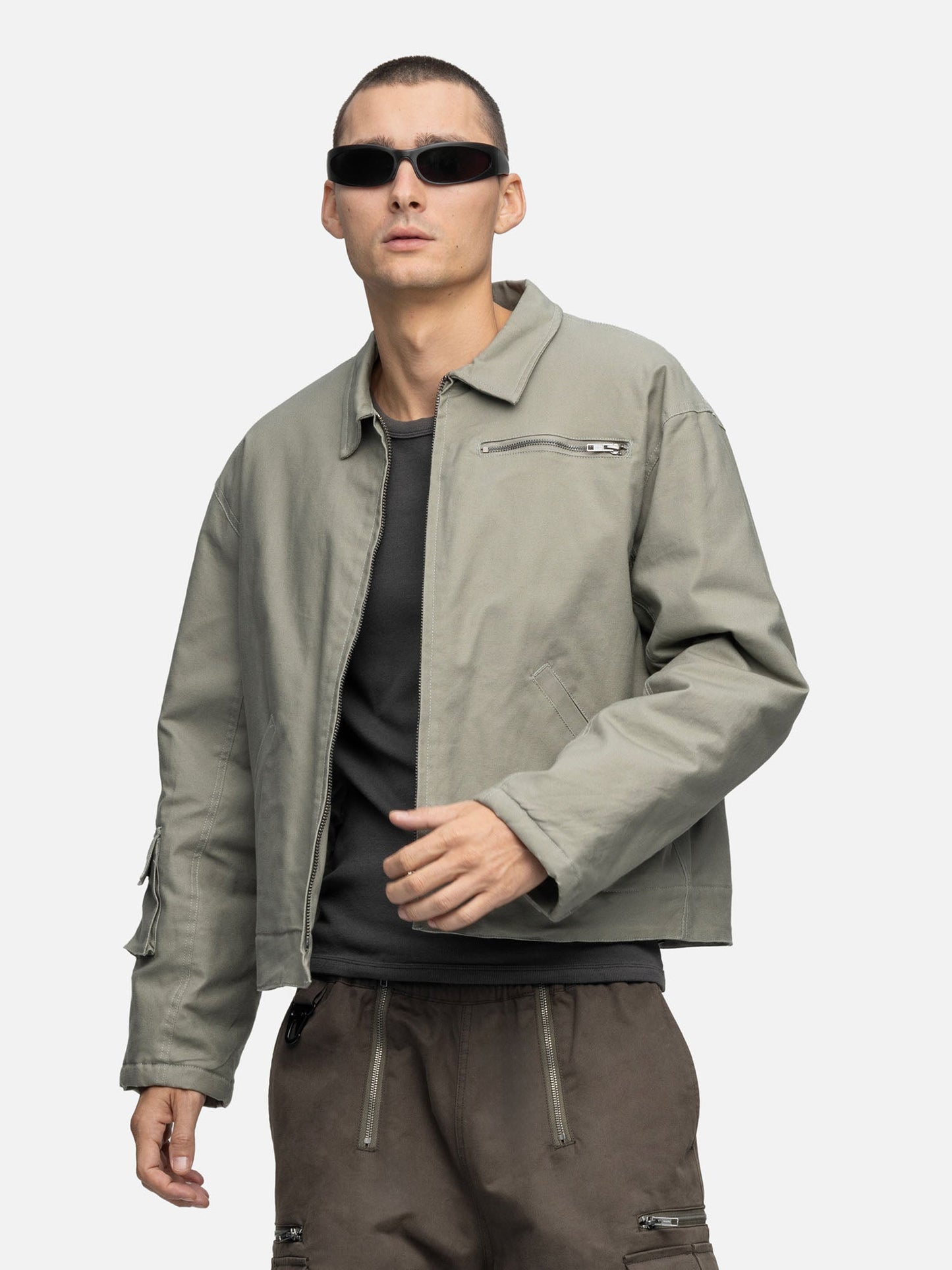 COTTON CANVAS JACKET THYME