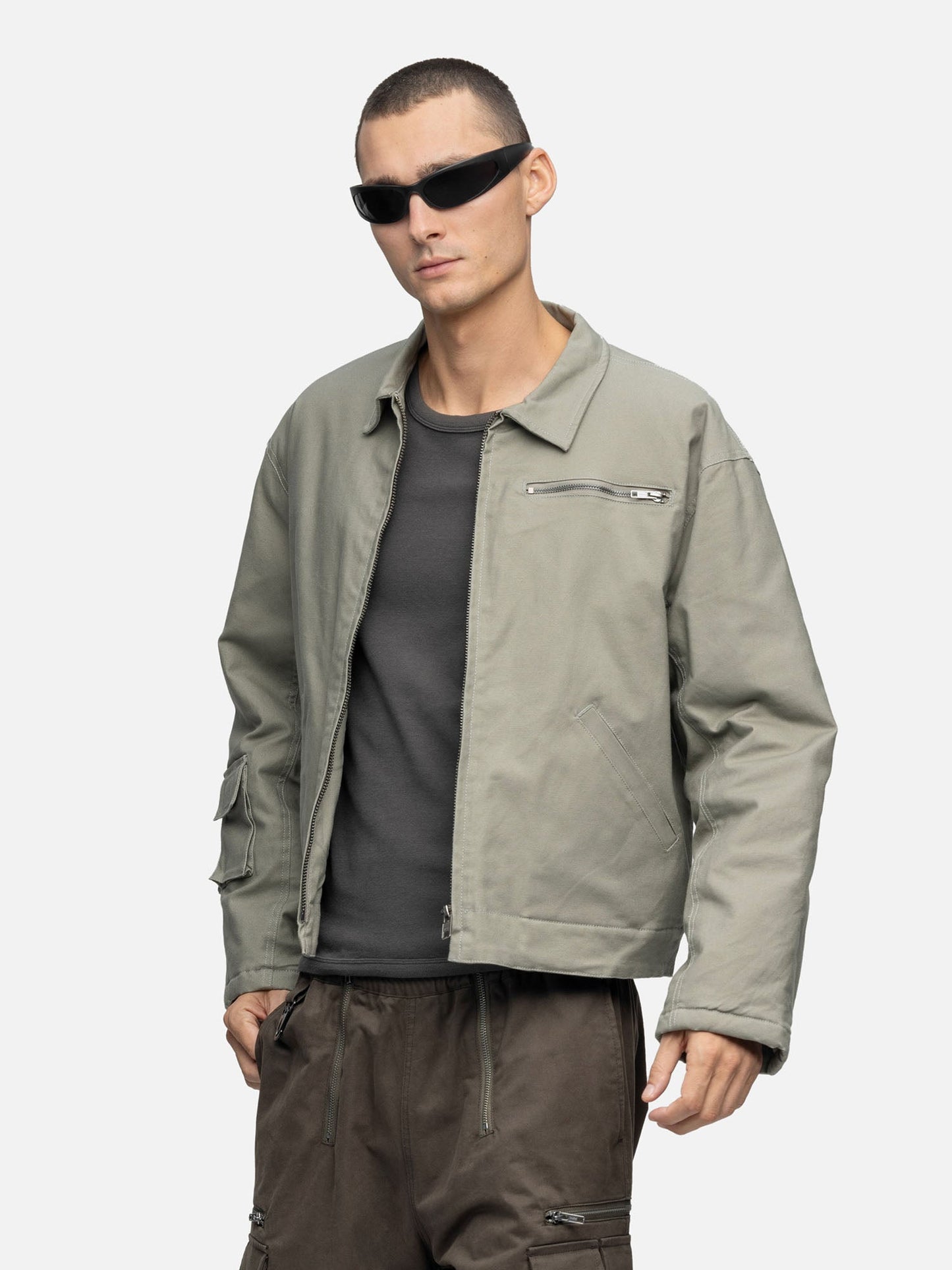 COTTON CANVAS JACKET THYME