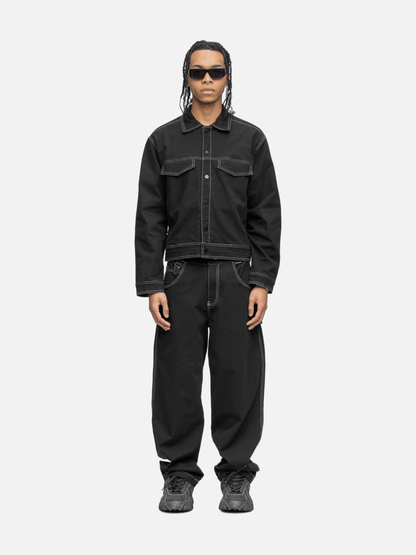 LINED CANVAS JACKET BLACK
