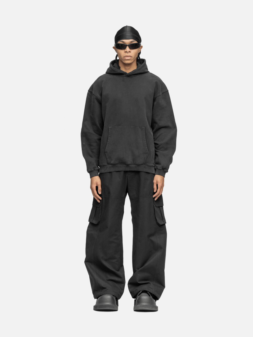 OVERSIZED HOODIE WASHED BLACK