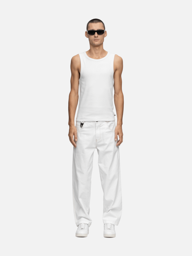 RIBBED TANK WHITE