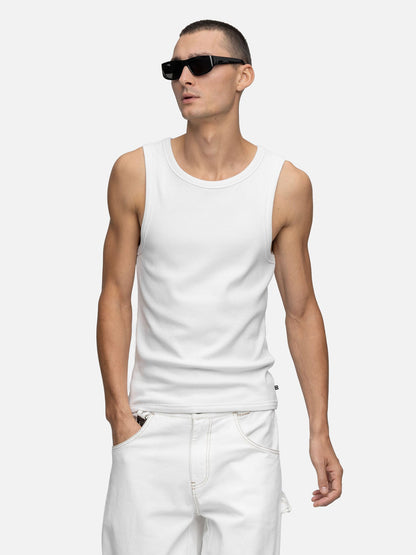 RIBBED TANK WHITE