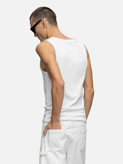 RIBBED TANK WHITE