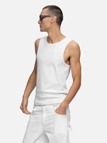 RIBBED TANK WHITE