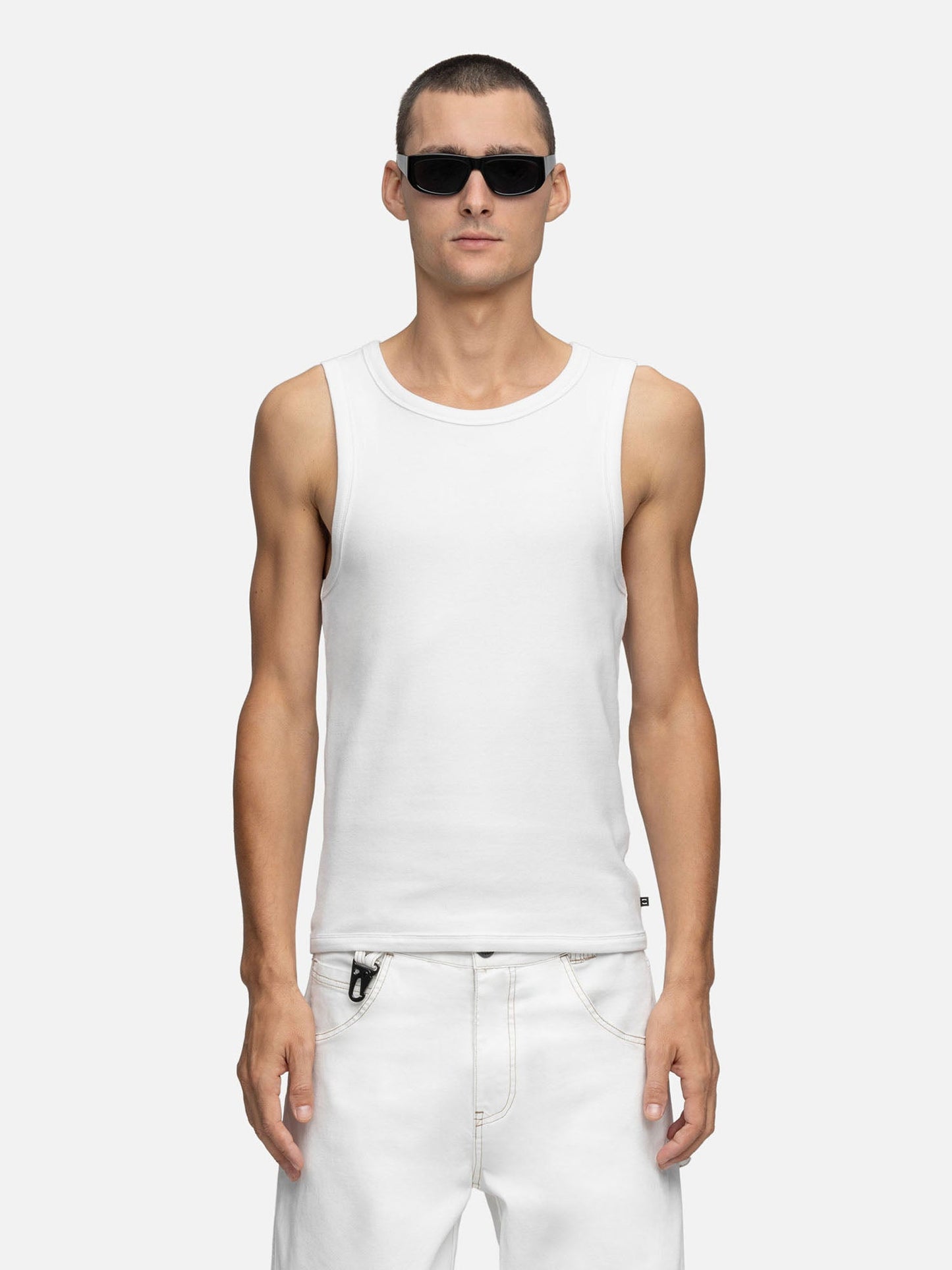 RIBBED TANK WHITE