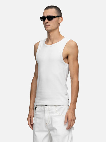 RIBBED TANK WHITE