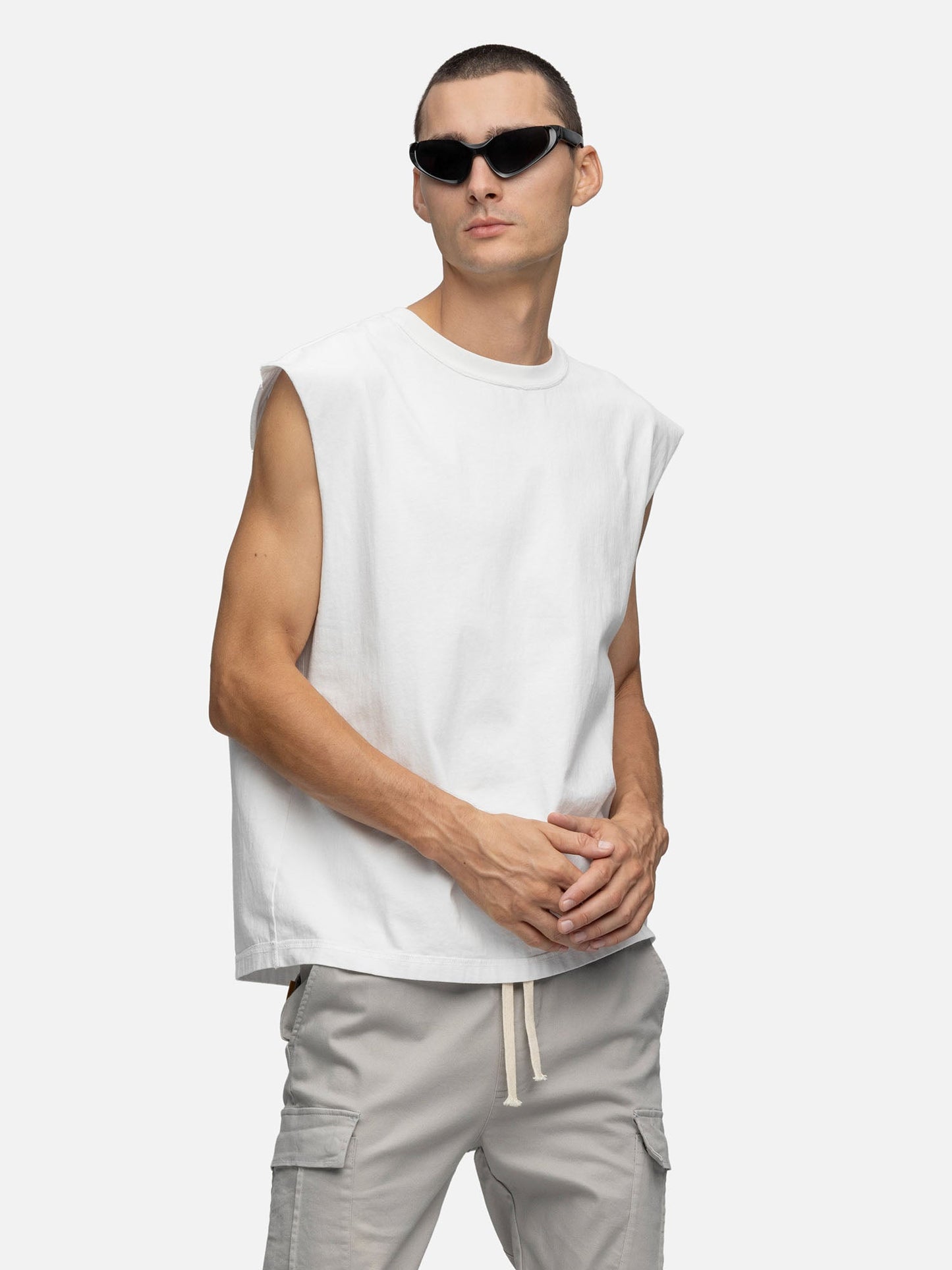 SLEEVELESS T-SHIRT WHITE