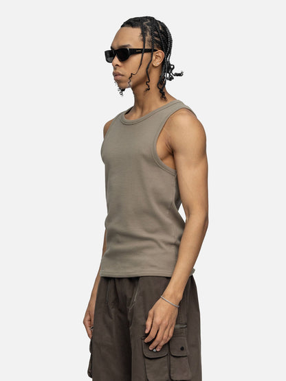 RIBBED TANK GREEN