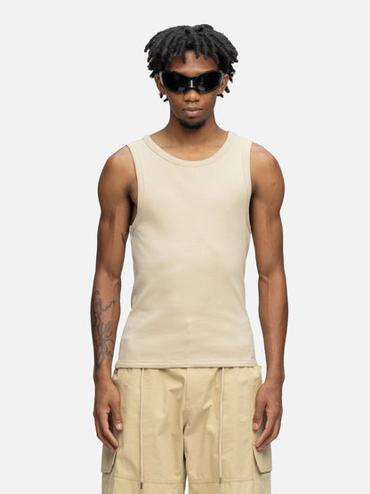 RIBBED TANK KHAKI