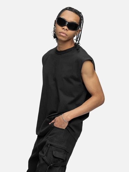 SLEEVELESS T-SHIRT BLACK