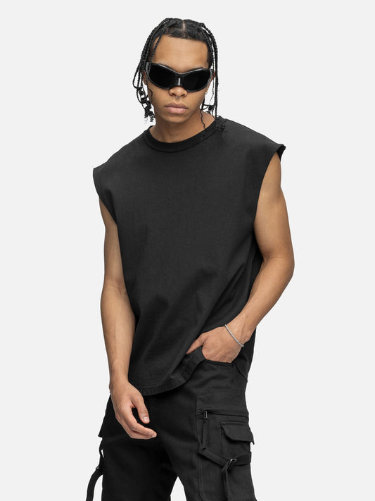 SLEEVELESS T-SHIRT BLACK