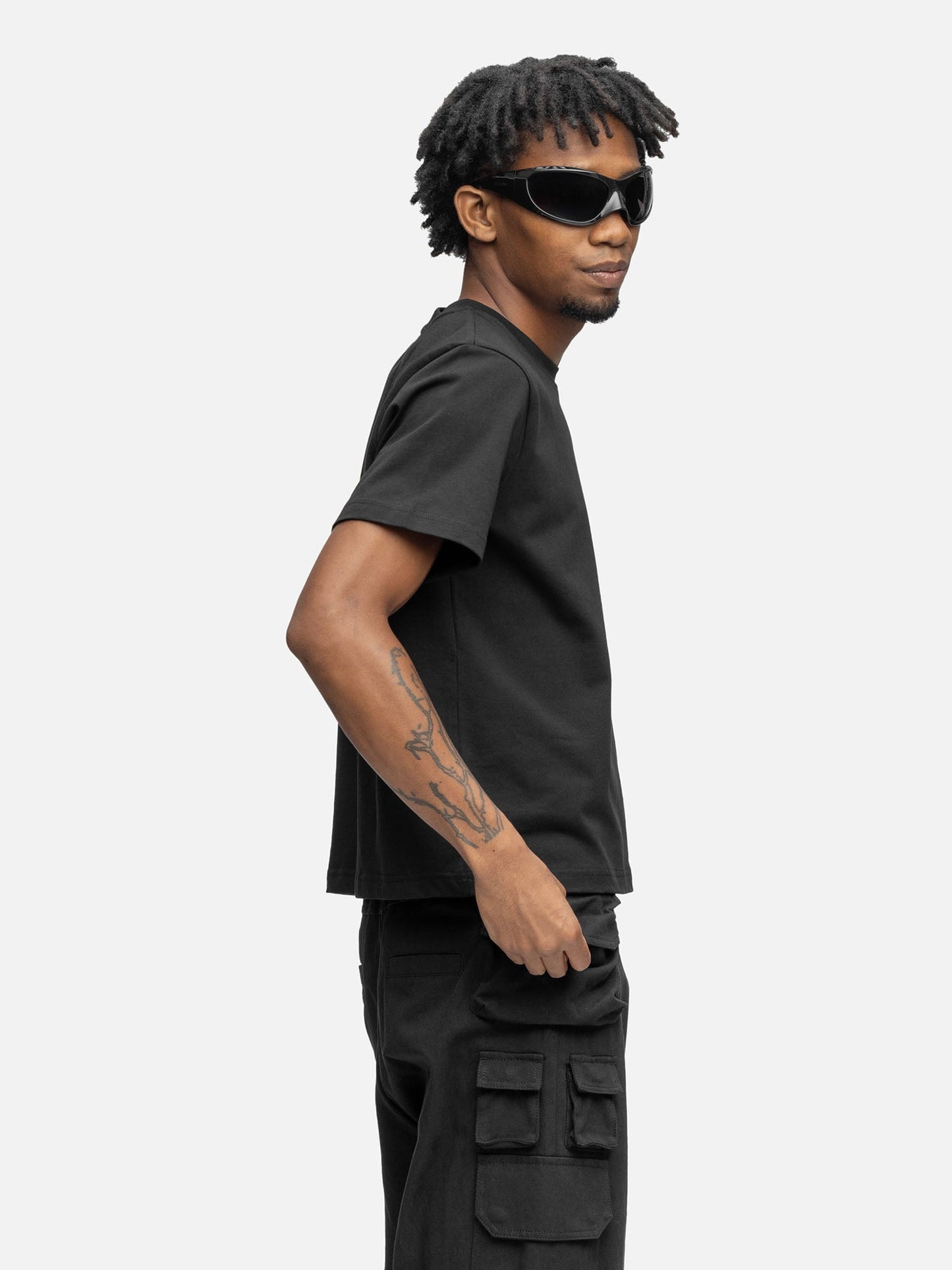 CROPPED T-SHIRT BLACK