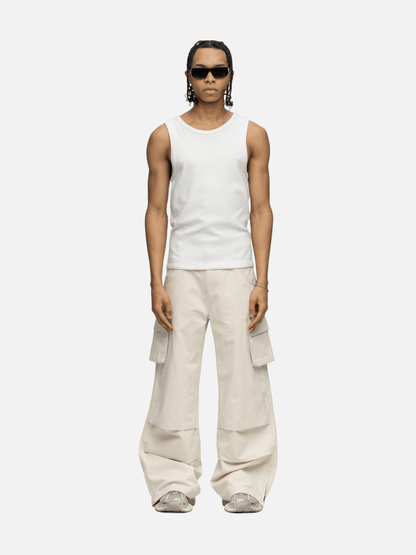 RIBBED TANK OFF WHITE