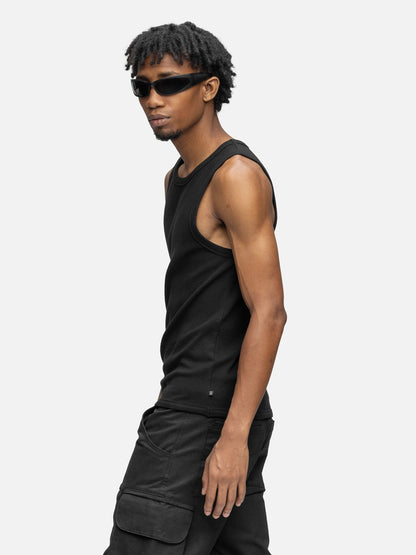 RIBBED TANK BLACK