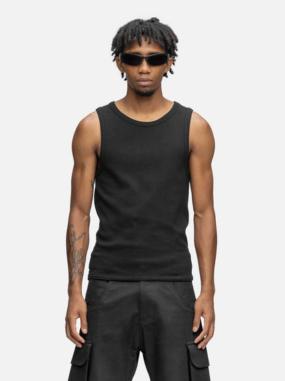 RIBBED TANK BLACK