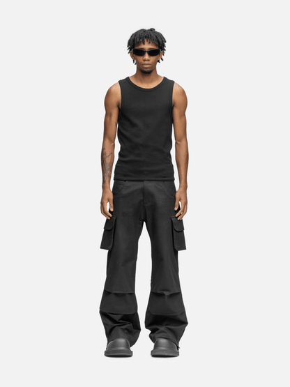 RIBBED TANK BLACK