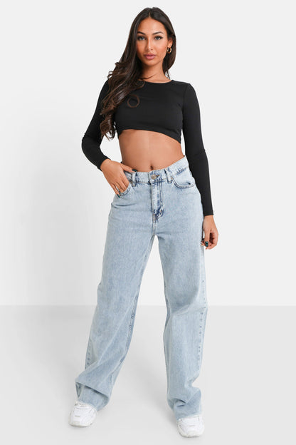 Loose bottom jeans Blue