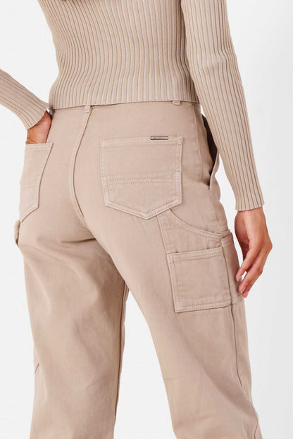 Carpenter pants with pockets Beige