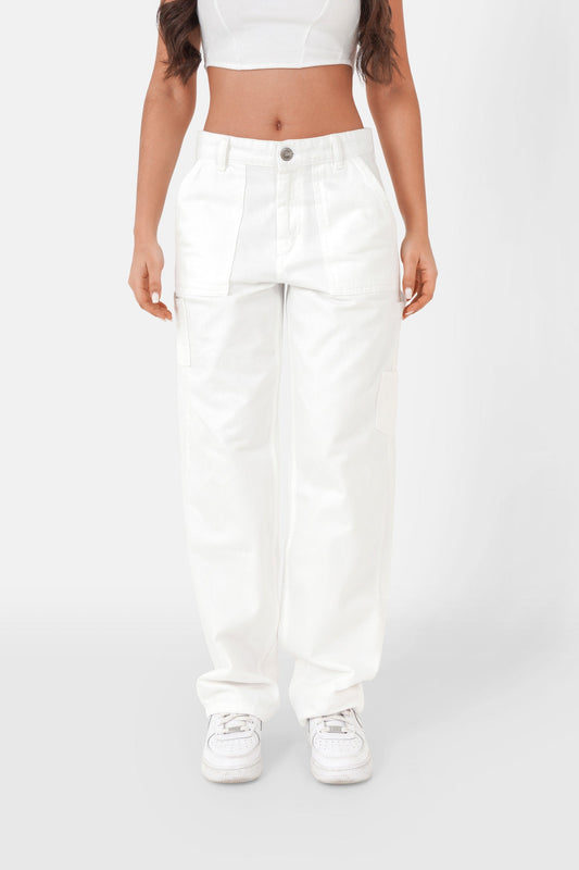 Carpenter pocket pants White