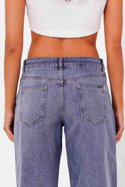 Open bottom jeans Blue